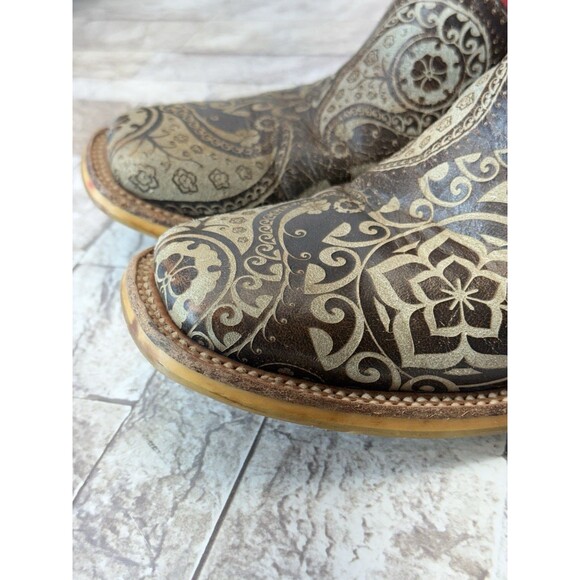 Tin Haul American Women Cowboy Boots Square Toe Western Leather Boots Size 8.5 - Picture 15 of 16